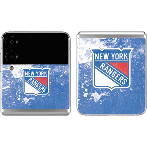 NHL New York Rangers Frozen Galaxy Z Flip4 5G Skin